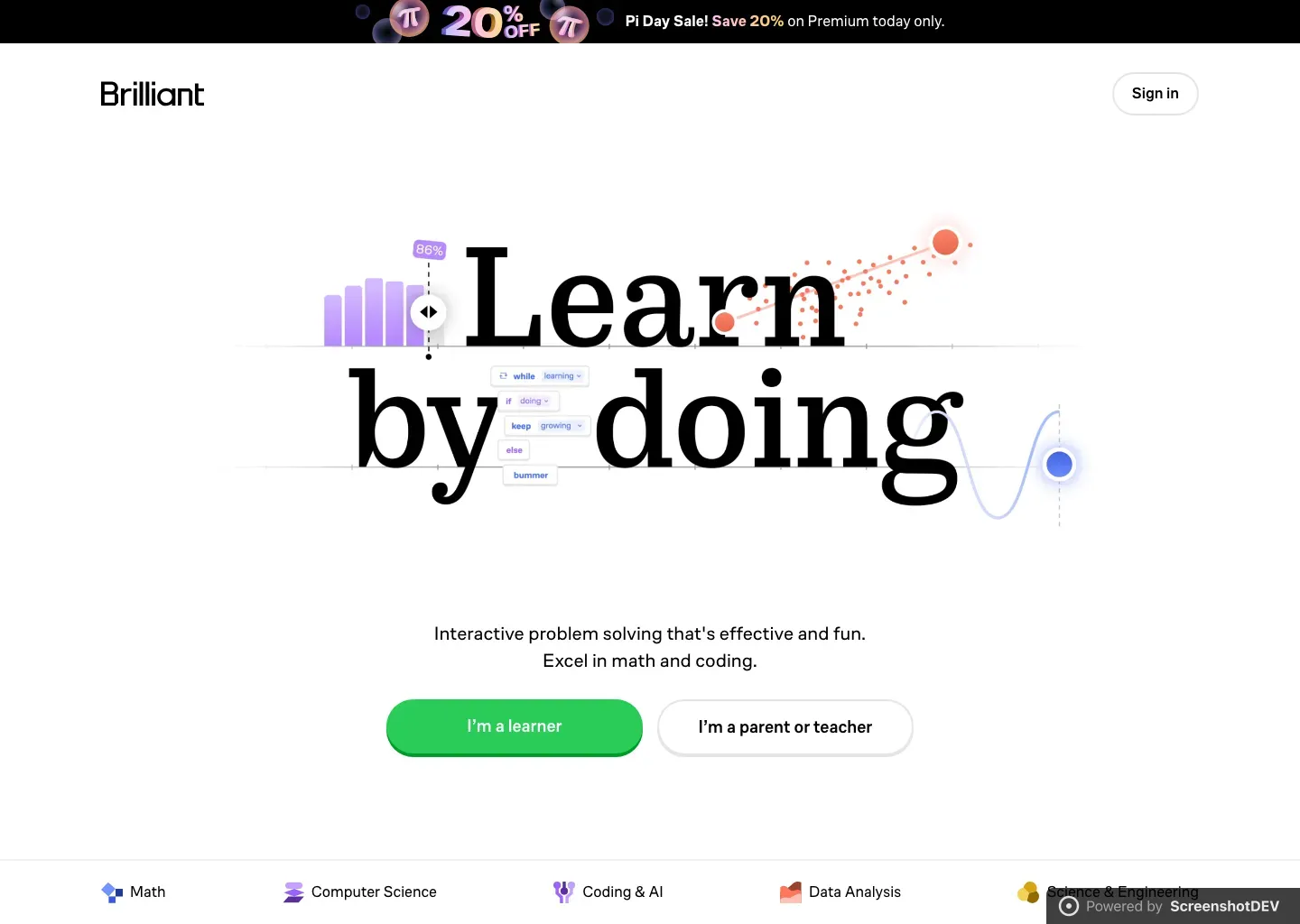 Screenshot of brilliant.org