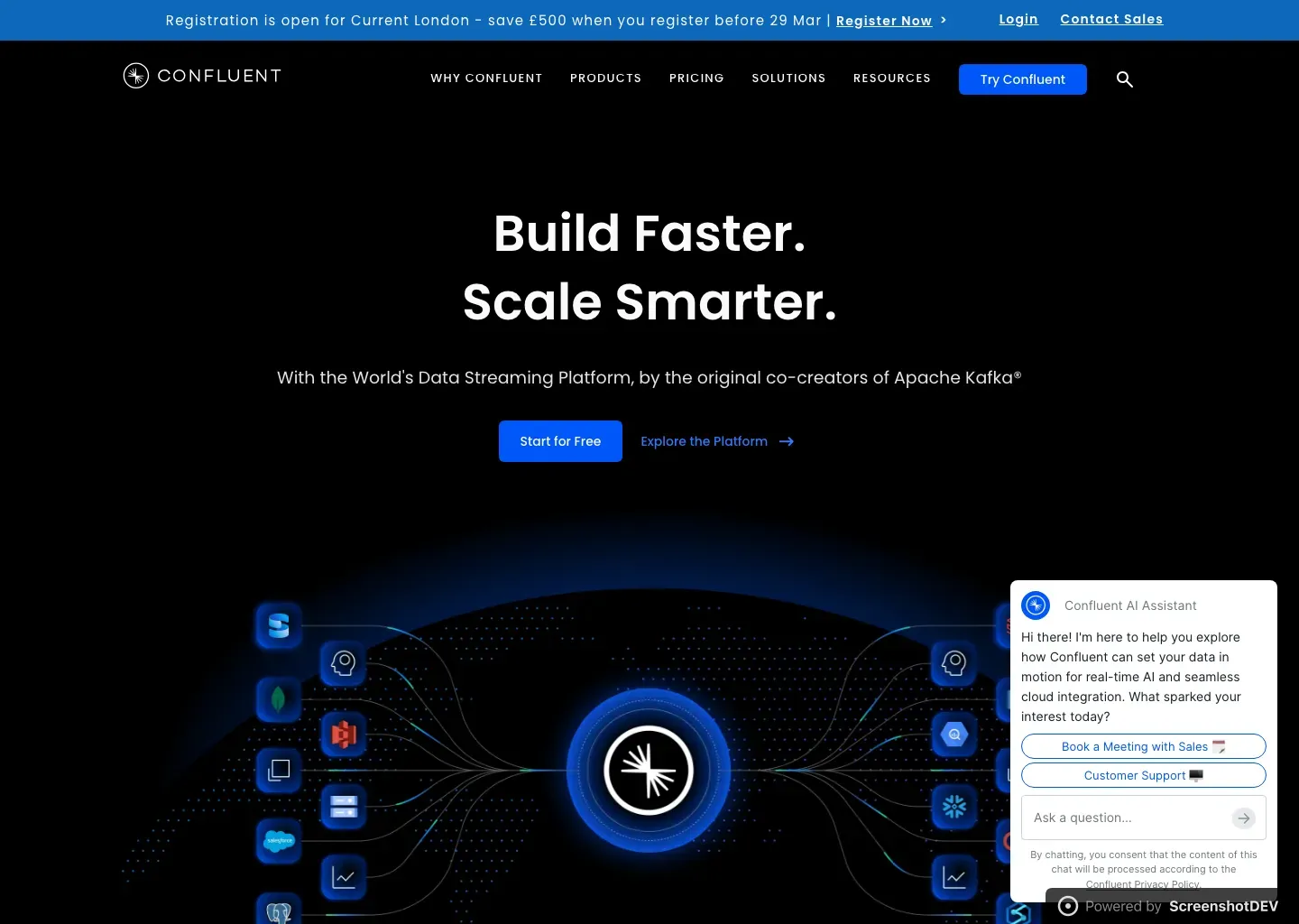 Screenshot of confluent.io