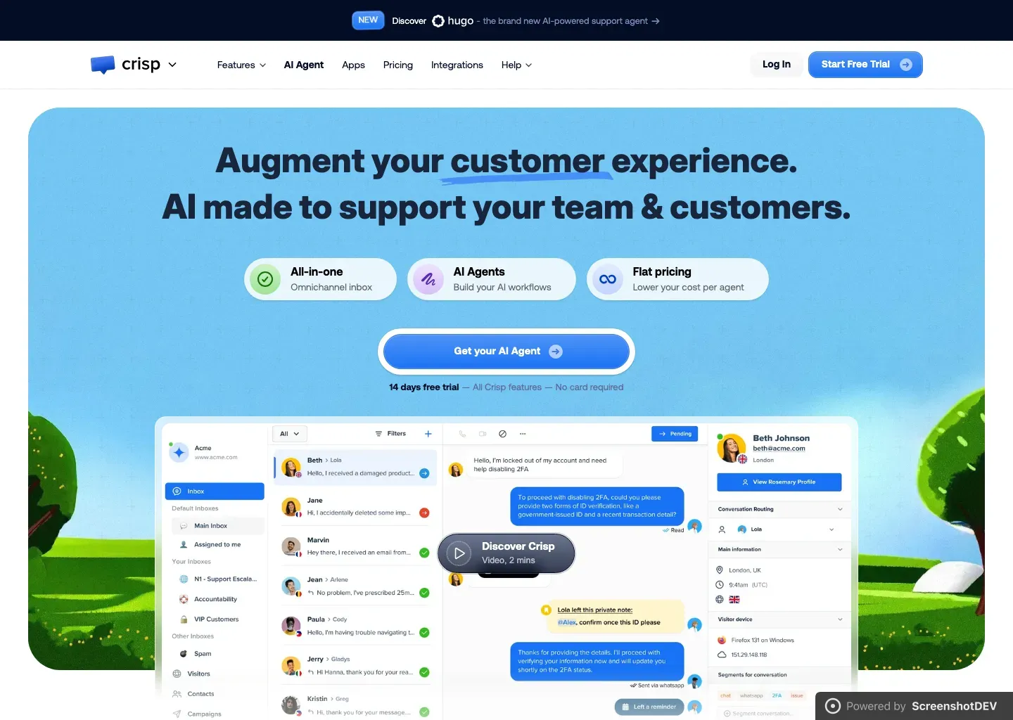 Screenshot of crisp.chat
