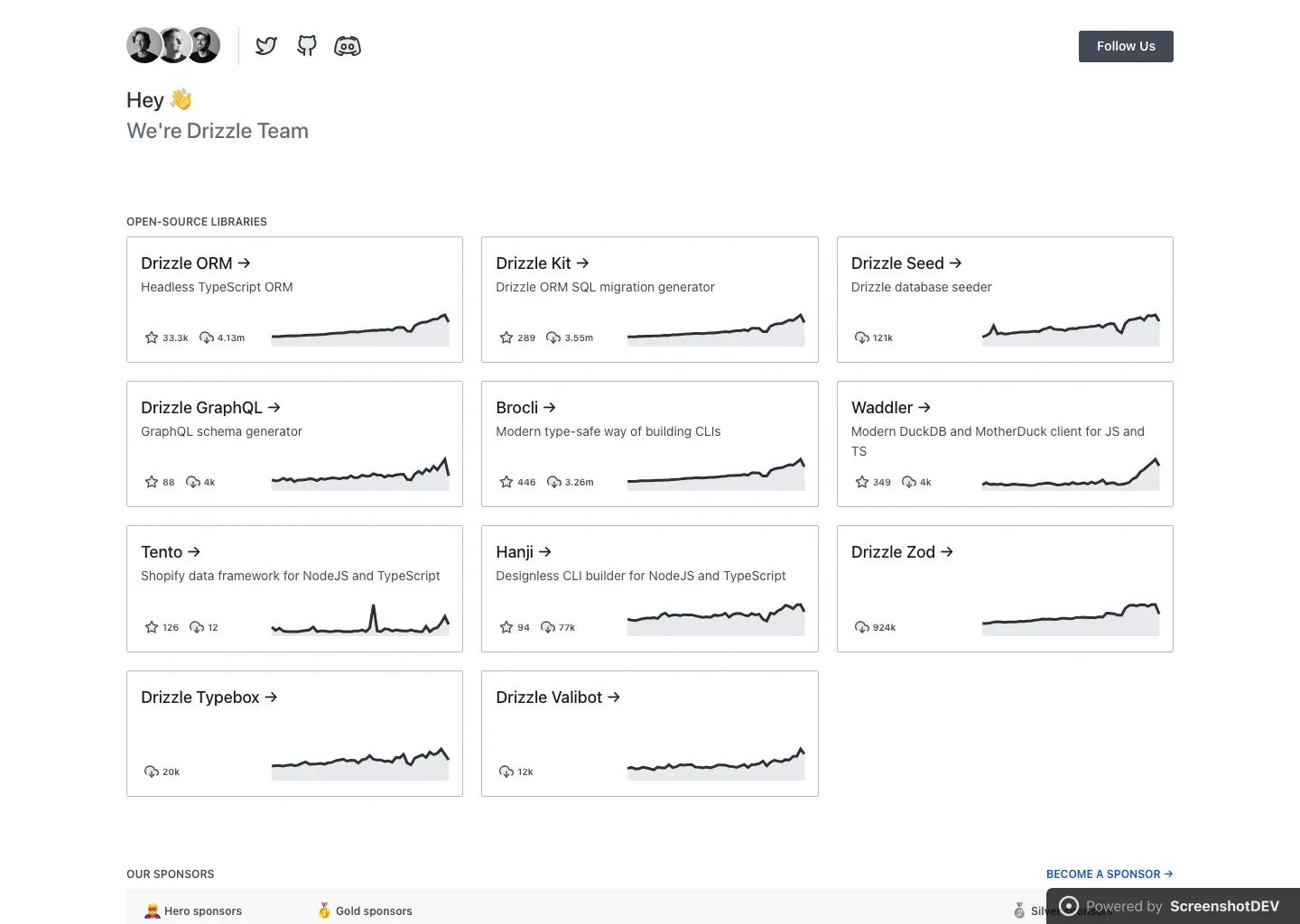 Screenshot of drizzle.team