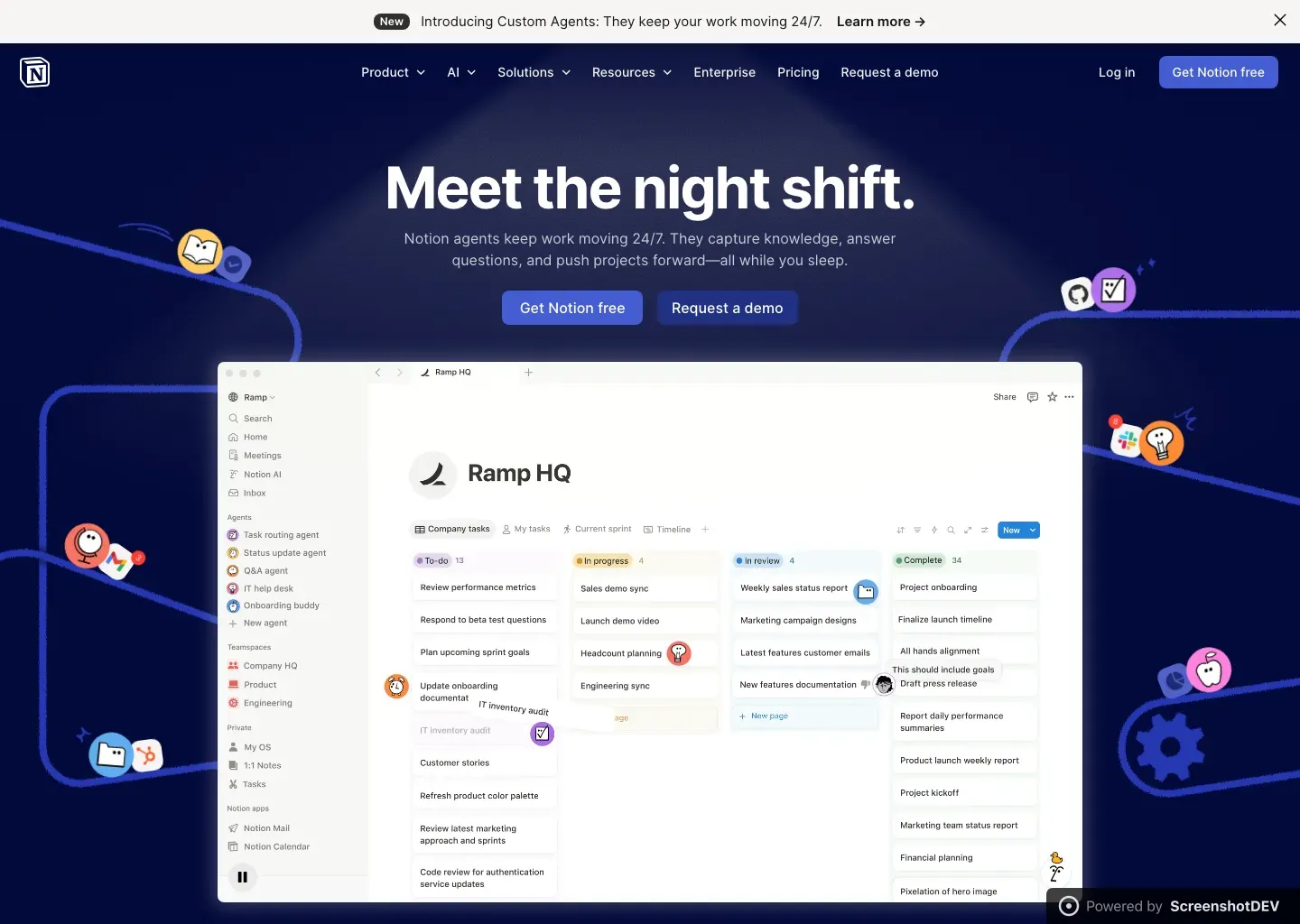 Screenshot of notion.so