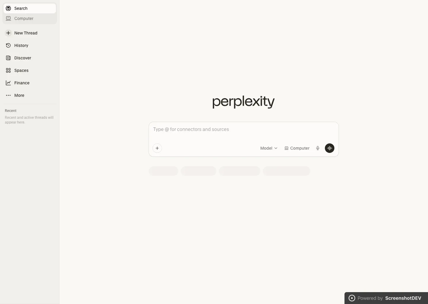Screenshot of perplexity.ai