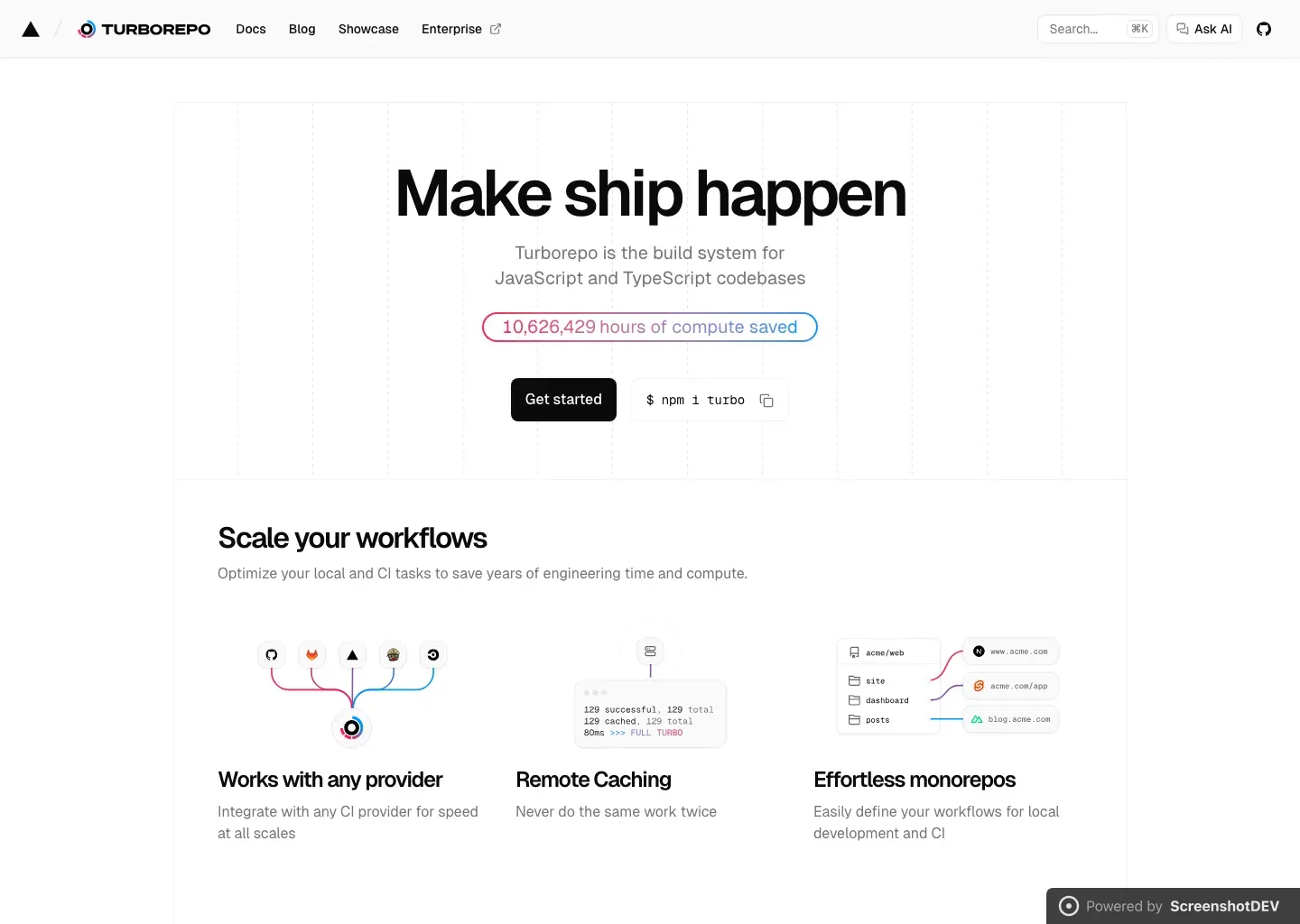 Screenshot of turbo.build